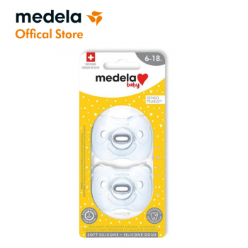 Ty ngậm Medela Baby Pacifier Soft Silicon  | 6 - 18 tháng |  Có hộp đựng tiệt trùng | Silicone mềm | Không chứa BPA | Hỗ trợ bú tự nhiên