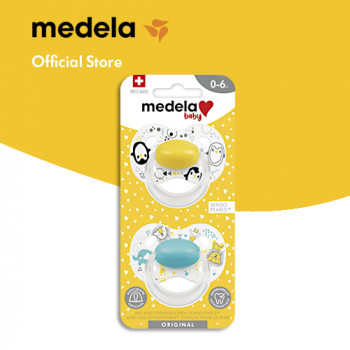 Ty ngậm Medela Baby Pacifier Original | vỉ 2 chiếc | Mới 100% | Hoàn hảo để sử dụng hàng ngày | không chứa BPA | Nhẹ và chỉnh nha | Hỗ trợ bú tự nhiên